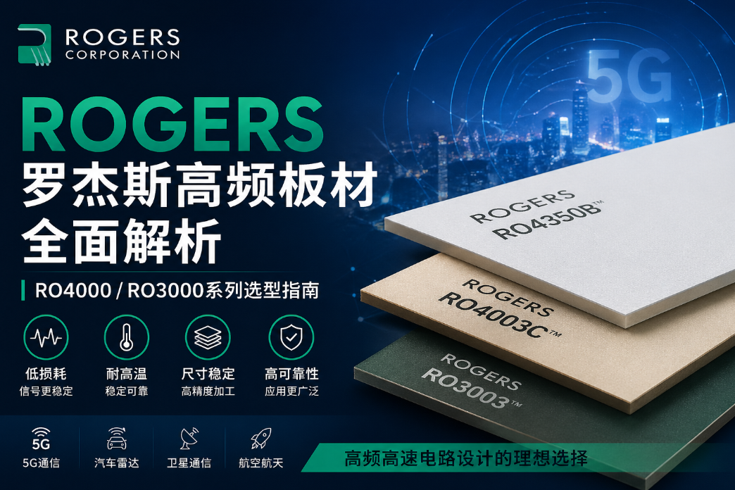 Rogers羅杰斯高頻板材全面解析RO4000/RO3000系列選型指南